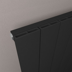 Charlton 1200 x 565mm Aluminium Radiator - Matt Black