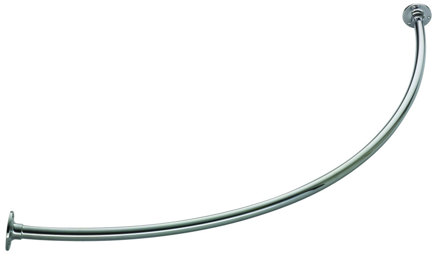 VOGUE SHOWER CURTAIN RAIL 4.1 UNHEATED CHROME