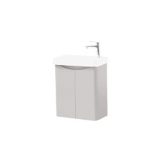 FUR471CA FUR455CA - 500mm Wall Mounted 2 Door Unit  And  Ceramic Basin - Rolling Mist