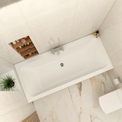IMPQDE18X8 Overhead - Imex Premiercast Multi Layer Reinforced Quadro Double Ended Bath