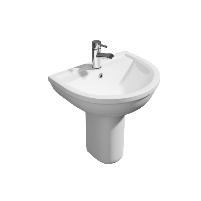 POT724LS POT721LS - Lifestyle 450mm 1th Basin And Pedestal