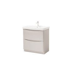 FUR475CA FUR150ME - 800mm Floor Standing 2 Drawer Unit  And  Ceramic Basin - Rolling Mist