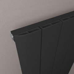 Withington 1200 x 565mm Aluminium Radiator - Matt Black