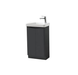 FUR460CA FUR455CA - X500mm Floor Standing 2 Door Unit  And  Ceramic Basin - Anthracite