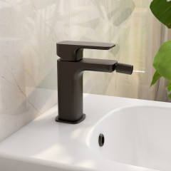 Flite Bidet Mixer in Matt Black with Clicker Waste – FLBID-MB