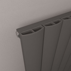 Tordino 1800 x 565mm Aluminium Radiator - Matt Anthracite