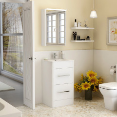 Suburb 500 2 Drawer Floor Standing Cabinet In White