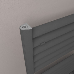 Velor 1800 x 600mm Towel Aluminium Rail - Matt Anthracite